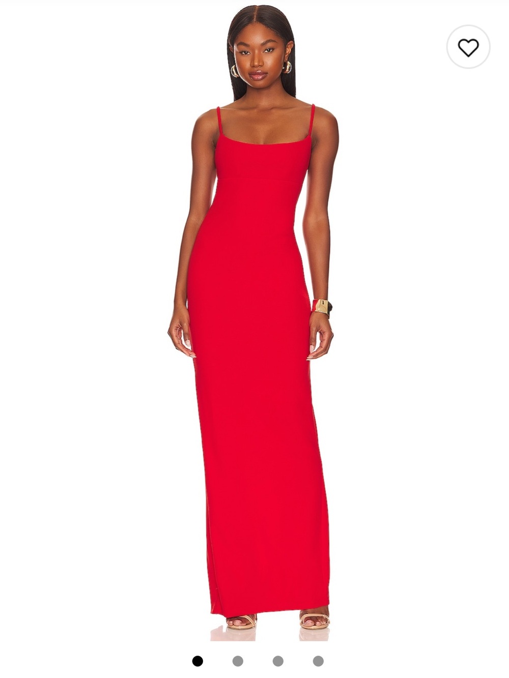Nookie Slim-Strap Maxi Dress in Cherry Red